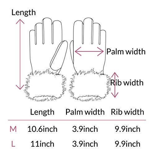Accsa A99290-P Women Winter Ski Gloves 3M Thinsulate Waterproof & Windproof Snow Gloves thumb #6