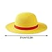 One Piece - Luffy Straw Hat , Hat Performance Animation Cosplay Accessories Hat Sunscreen Straw Hat for Adults