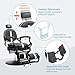Barber Chair Hair Salon Chair,Heavy Duty 700 LBS, for Hair Stylist Barber Beauty Tattoo Massage(Black White)