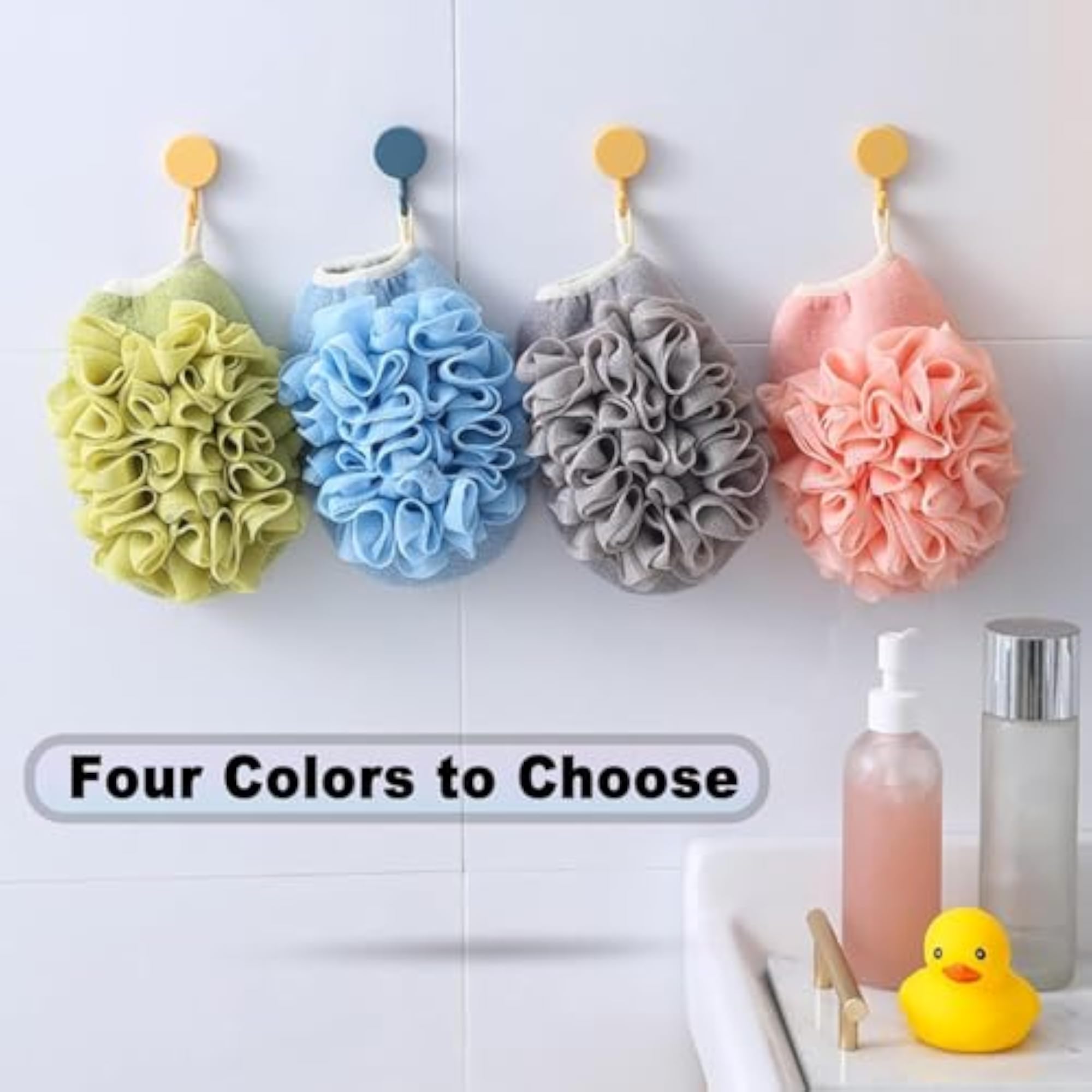 Exfoliating Glove with Loofah Sponge, Double Sided Bath Scrubber