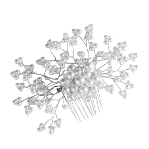 Generic 手作り真珠ヘアコーム 結婚式用 ? ラインストーン装飾でエレガントなウェディングヘッドピース、軽量デザインで長時間快適