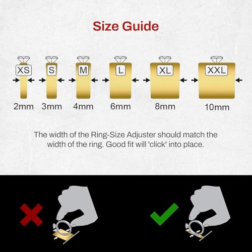 chrome cherry ringo invisible ring size adjuster for loose rings with 6 sizes clear ring band sizer guard