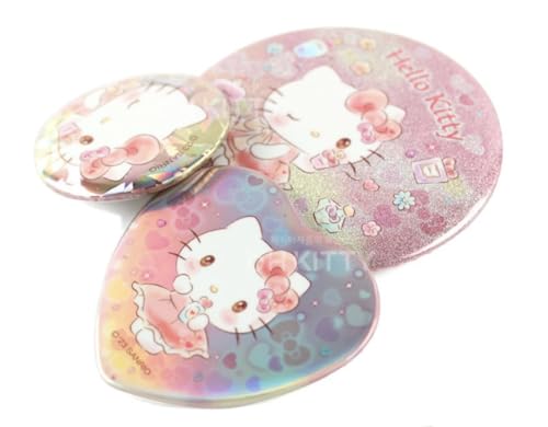 HELLOKITTY's Lovely Badges Set - 3 Adorable Badges in Assorted Designs - To Decorate Apparel, Bags, Purses, and Accessories3