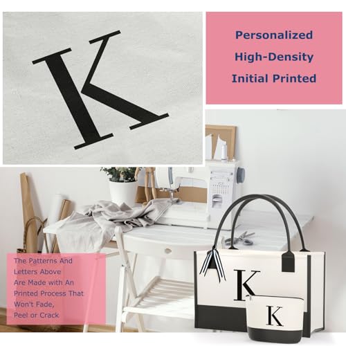 OATALY Monogrammed Canvas Tote