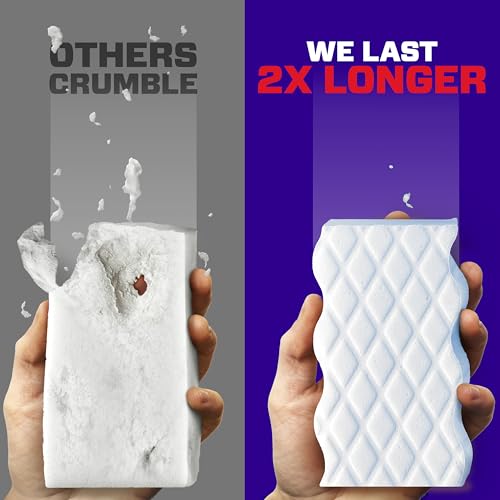 Image of Mr. Clean Magic Eraser Sponge, All Purpose Cleaner, Cleaning Scrubber, Wall, Sneaker, Kitchen, Bathroom, Shower Cleaner, Cleaning Supplies, Melamine Sponge, Cleaning Pads, Extra Durable, 9ct