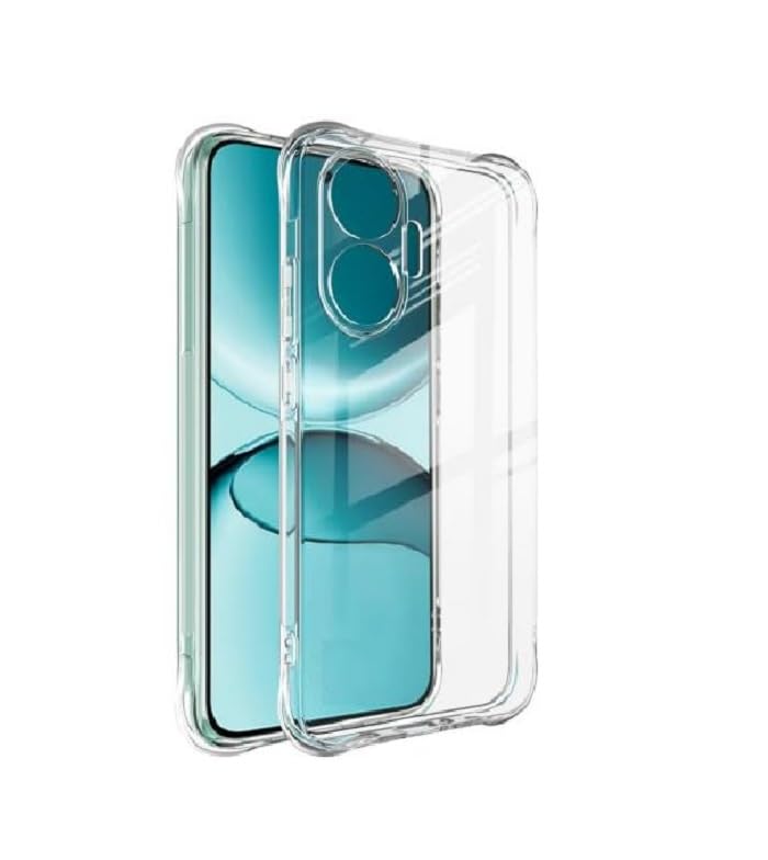 Image of COVERBLACK Soft Rubber Silicon Clear Case Back Cover Compatible for Poco F7 5G - Transparent