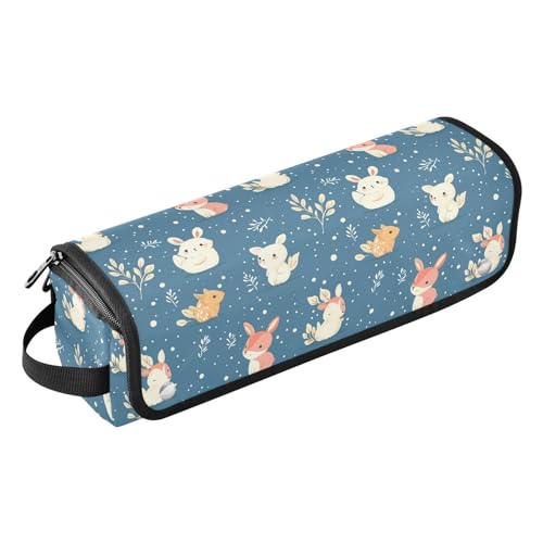 Bolso organizador para herramientas de cabello con diseño navideño de invierno, resistente al calor, para planchas y rizadores miniatura 1