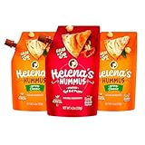 Helena Hummus (3-pack), Shelf-Stable, No Added Preservatives, 2 Natural Classic 4.23 oz and 1 Roasted Bell Pepper Hummus To-Go, 4.23 oz (1 Tripack)