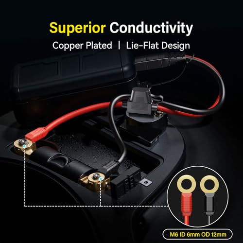 Cable de terminal con ojales para evitar fallos de arranque en invierno con conector X-Connect M6 5