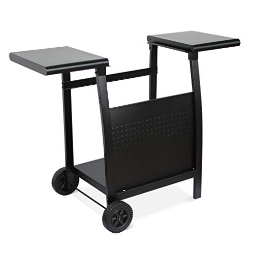 Alice's Garden - Desserte pour plancha au gaz - Chariot Porthos 2 brûleurs - Chariot Barbecue Noir. Cuisine extérieure. roulettes