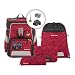 Step by Step Schulranzen-Set SPACE Monster Truck Rocky, 5-teilig, rot-blau, Auto-Design, ergonomischer Tornister mit Reflektoren, höhenverstellbar mit Hüftgurt, ab der 1. bis 4. Klasse, 20l