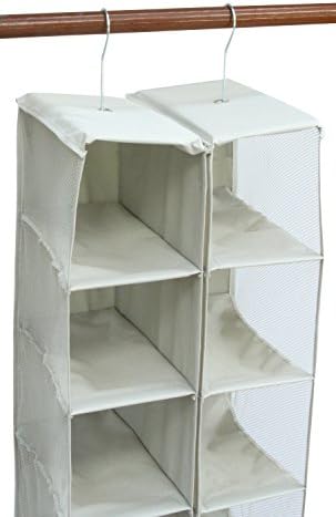 Brilliant Feet CST021 - Large Heavy Duty 18 Pocket Hanging Shoe Organiser for up to 18 Pairs of Shoes - Hangs from the Wardrobe Rail or Over Door - Made from Robust Oxford Canvas-Type Material (600D) with Ventilated Mesh Compartments - 34 x 138 x 30cm x