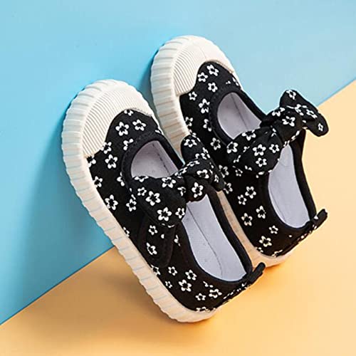 Dress Girls Rubber Sole Toddler Child Floral Printed Canvas Outing Baby Bow Kids Shoes Baby Boots 12-18 Months Girl4