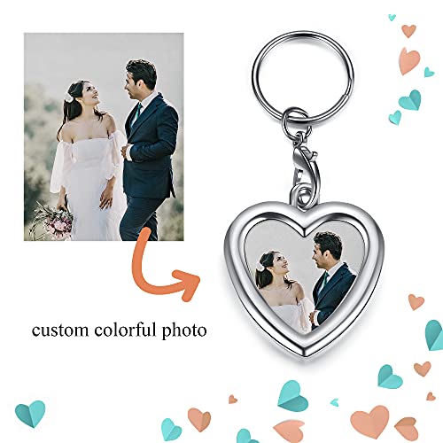Zuyuso Custom Personalized Colorful Picture Keychains Free Engraved Customized Picture Keychain For Women Men Kids Diy Gift #TOP1