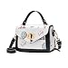 FANDARE Sac à Main pour Femme Sac à Bandouliere Sac Fourre Sacoche PU Cuir Sac Messager pour Voyage Travail Achats Fête Noir