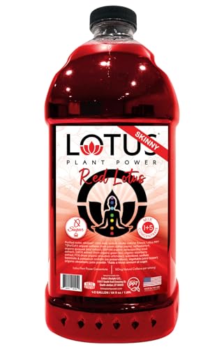 Skinny Red Lotus Plant Energy Drink Concentrate | 64 fl oz | 1:5 | Natural Caffeine from Green Coffee Bean | Zero Sugar