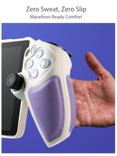 Image of PlayStation Portal Case, Slim Shockproof Protective Cover-White&Purple