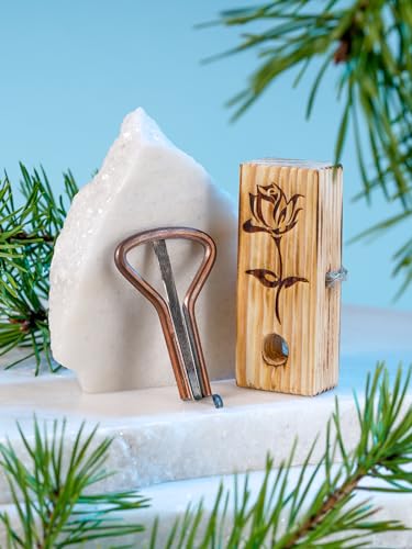 Shamanicshop The Rose - Beginner's Handmade Musical Instrument, Original Russian Maultrommel (Jaw Harp) with Carrying Case