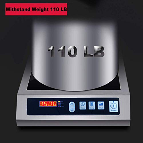 Lkzaiy 3500W / 220V Induction Cooktop Portable Commercial Induction Cooker Stove Electric Countertop Burner Hot Plate For Cooking With Digital Display Panel & Touch Button (Single Burner) #TOP1