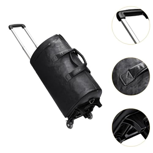 Rolling Garment Bag with Wheels for Travel Handbag Business Carry on Garment Bag, Black3