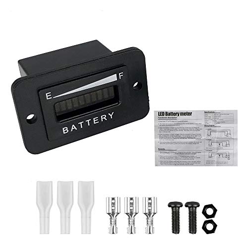 Ajcoflt A luz indicadora de bateria à prova d'água 36V Medidor de bateria de chumbo-ácido do ATV Fo