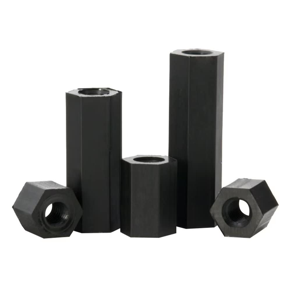 FEEIMOL Female Hex Spacer Standoff Black Nylon Hex Standoff Bolts Nuts M4x25mm (20 pcs) - Image 2
