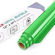 💛Advanced Customization: 12’’ x 5 Ft (30.5 x 152.5 cm) Green heat transfer vinyl with controllable size and adapt to all cutting machines. It's perfect suitable to 12x12'' or 12x24'' mat. Green iron on vinyl is compatible with all cutting machines li...