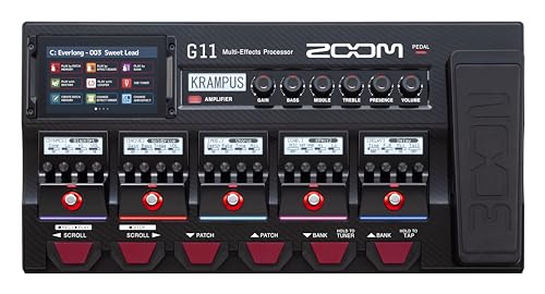 Zoom G11 Guitar Multi-Effects Processor with Expression Pedal, with 100+ Built in Effects, Amp Modeling, IR, Looper,Touchscreen Interface, & USB Audio Interface