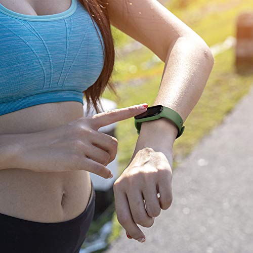 Pacote com 5 pulseiras esportivas para Mi Band 5 pulseiras de substituição de silicone macio para Xi