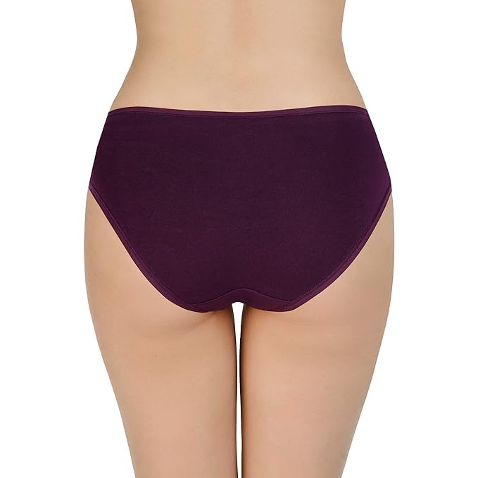 Image of LOURYN KOULYN Solid Low Rise Cotton Bikini Panty Pack(Pack of 3)