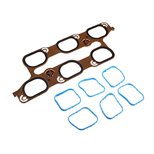 X AUTOHAUX Cylinder Engine Intake Manifold Gasket Set Upper and Lower with Throttle Body Gasket 12691199 12673301 for Chevy Camaro for Cadillac ATS CTS SRX XTS