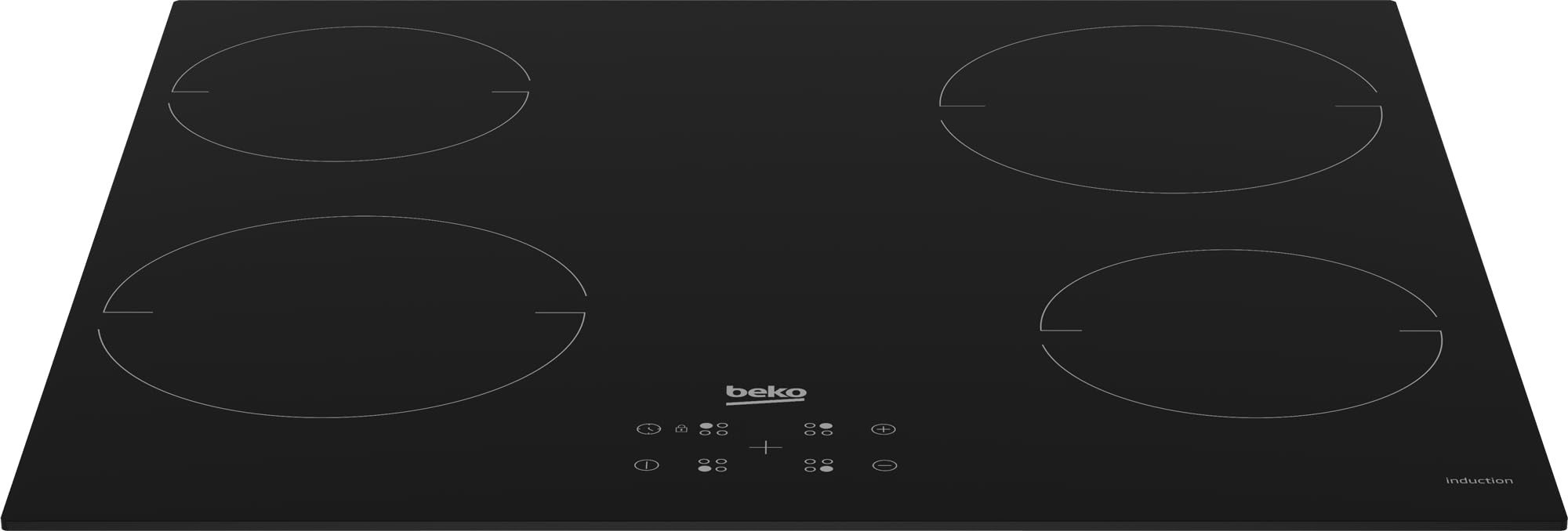 Beko HII64401QT - Piano cottura induzione, 4 fuochi, 59x52 cm, Nero