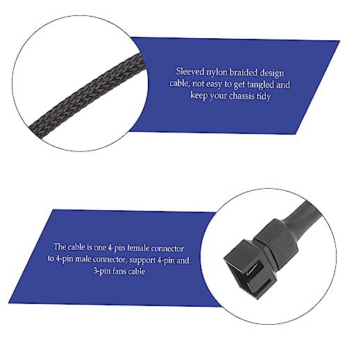 Cable de extensión de ventilador PC gestión de cables cajas ATX SHINEOFI 6
