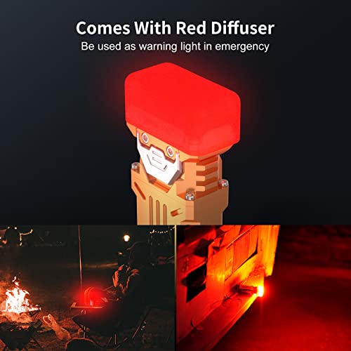 Wuben X2 1,800 High Lumens Outdoor Pocket Flashlight 90+ High Cri, 175° Floodlighting Mini Rechargeable Flashlight For Edc, Camping, Night Walk, Emergency With 6 Light Modes(Copper) #TOP4