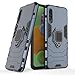 Produktbild COOVY® Cover für Samsung Galaxy A90 5G SM-A908B Bumper Case, Plastik + TPU-Silikon, extra stark, Anti-Shock, Stand Funktion + Magnethalter | Navyblau