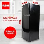 ACFR741BLACKAMZ6COM RCA RFR741-BLACK Apartment Size-Top Freezer-2 Door Fridge-Adjustable Thermostat Control-Black-7.5 Cubic Feet - Image 4