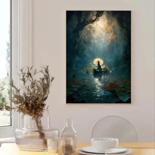 Toile Zen Bouddha 21x30cm pour créer une ambiance sereine dans votre salle de yoga
