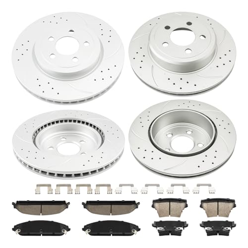 KAC Front and Rear Brake Kit, Brake Rotors Ceramic Brake