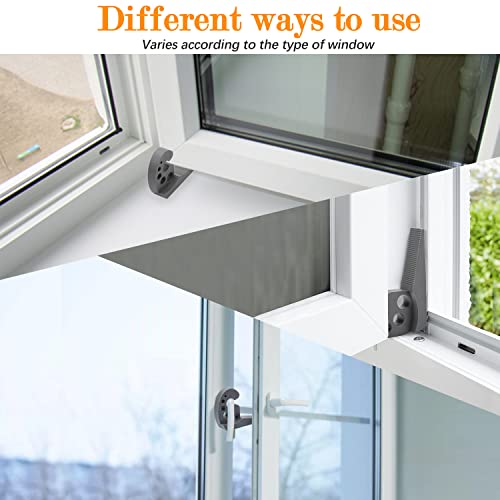 Gfware Door Stopper Rubber Wedge 2 Pack Window Stopper Wall Protector Non Marking Anti Slip Flexible For Carpet Concrete Tile Wood Floor Surfaces Gray #TOP4