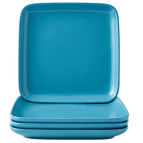 Bruntmor Dinner Plates Plate Set 10 Inch Set Of 4, Heavy Duty Ceramic Dinner Plates Teal 10 Inc Bundle With Plate Set Dinner Serving 8-Inch Set Of 4, Heavy Duty Ceramic Dinner Plates Teal 8 Inch #TOP1