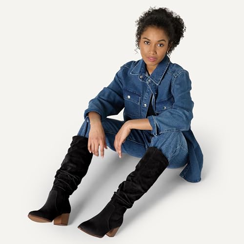 Amazon Essentials Women's Tall Block Heel Boots, Black, 7.5 by Amazon Essentials - Image 4