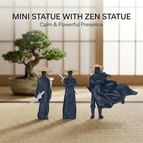 Set 3 Figuras Miniatura Samurai Decoración Jardín Zen miniatura 6
