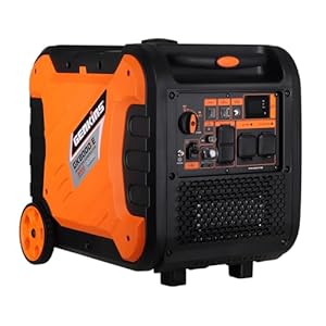 8000 Watts Portable Inveter Generator Quiet Operation Electric Starter Gas Powered Wheel Kit Included Gas Powered Perfect for Camping, Recreation, Emergercy Back UP etc