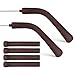 HOMSFOU 3 Pairs Eyeglass Ear Cushions, Knitting Cotton Anti Slip Eyeglasses Temple Tips Sleeve Retainer, Glasses Ear Grips Sunglasses Arm Covers(Brown)