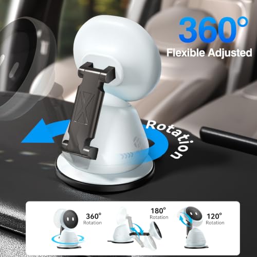 Image of tounee Car Phone Holder for MagSafe [89LBS Strongest Suction & 3600gf Strongest Magnetic] 360 Adjustable Car Phone Mount, Dashboard Phone Holders for iPhone 17-12 Pro Max Air Plus (Alice Blue)