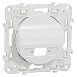  Schneider Electric - Prise fibre optique 1 sortie (simplex) Blanc - Odace