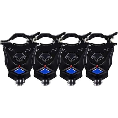 Electronic Overwatch Fishing Bite Alarm High Sense Straight Line Bite Indicator Black(4Pcs) Cover