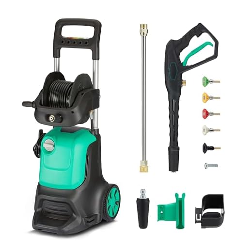 Amazon Basics Corded Pressure Washers, 2200W, Max 145 Bar, Max Flow rate: 500L/H, Green