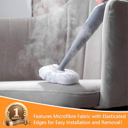 12 Stück Dampfreiniger Mikrofaser Ersatztücher Set, Wiederverwendbar Dampfreinigertuch für Universal Handdampfreiniger Zubehör, Dampfwischpads zur Reinigung von Küchenfett und Wohnzimmerböden