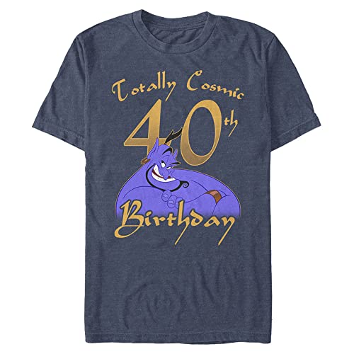 T-shirt Disney Génie 40 ans grande taille homme 4XL Tall bleu marine chiné